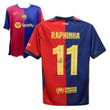 Raphinha Signed FC Barcelona Home Soccer Jersey #11 with Beckett COA