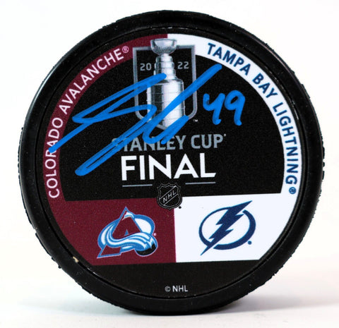 Samuel Girard Autographed Stanley Cup Finals Puck JSA COA