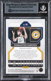 Pacers Domantas Sabonis Authentic Signed 2021 Panini Prizm #183 Card BAS Slabbed