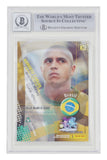 Roberto Carlos Signed 2002 Panini World Cup Japan #14 - BGS 10 Witnessed