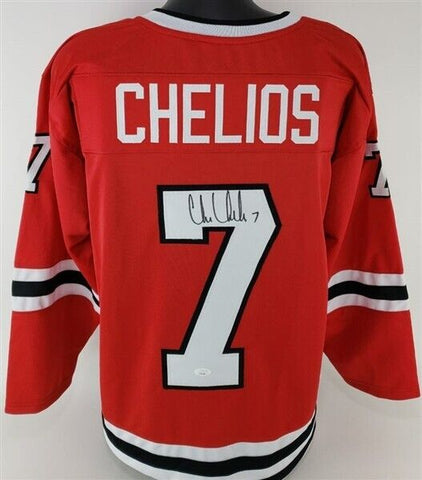 Chris Chelios Signed Chicago Blackhawks Jersey (JSA COA) NHL Career 1984-2010