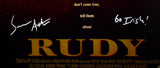 Rudy Ruettiger Sean Astin Autographed 16x20 Movie Poster Photo w/2 Ins.-BAW Holo