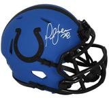 Marshall Faulk Autographed Colts 'RAVE' Mini Speed Helmet Beckett