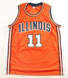 Dee Brown Signed University of Illinois Jersey Inscribed "Go Illini" (Beckett)