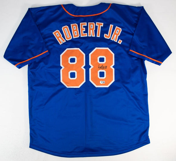 Luis Robert Signed New York Mets Jersey (Beckett) 2020 Gold Glove Center Fielder