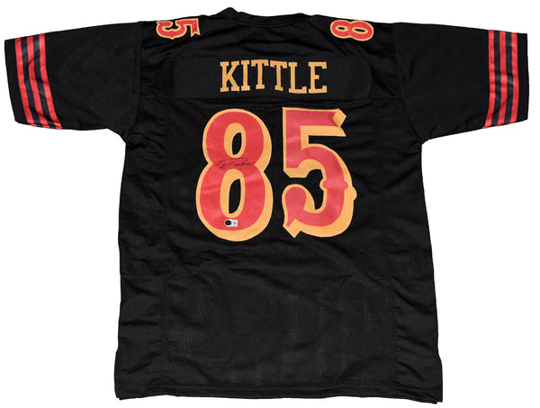 GEORGE KITTLE SIGNED SAN FRANCISCO 49ERS #85 BLACK RIVALRIES JERSEY BECKETT