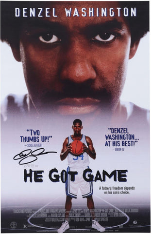 Ray Allen Boston Celtics Autographed 11" x 17" He Got Game Mini Movie Poster
