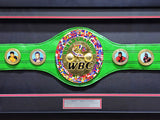 MIKE TYSON AUTOGRAPHED FRAMED WBC WORLD CHAMPIONSHIP GREEN BELT BECKETT 224816