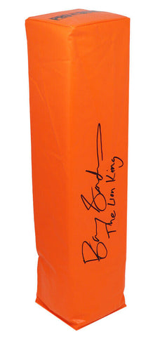 Barry Sanders Signed Orange Endzone Football Pylon w/The Lion King- SCHWARTZ COA
