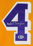 Mychal Thompson Signed Los Angeles Lakers Jersey (Beckett) #1 Pick 1978 Draft