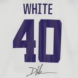 Framed Devin White LSU Tigers Autographed White Nike Game Jersey