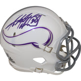 Adrian Peterson Autographed Minnesota Vikings 24 Alt Mini Helmet Beckett W 50843