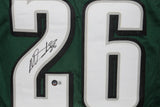 Miles Sanders Autographed/Signed Pro Style Green XL Jersey Beckett 35965