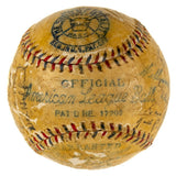 Babe Ruth Lou Gehrig Signed 1934 Yankees Team Signed AL Baseball JSA LOA