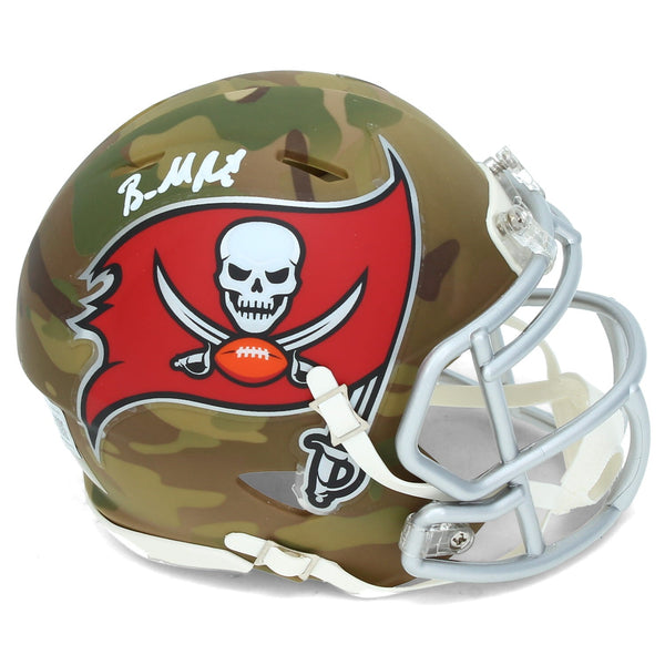 Baker Mayfield Autographed Tampa Bay Buccaneers CAMO Speed Mini Helmet Beckett