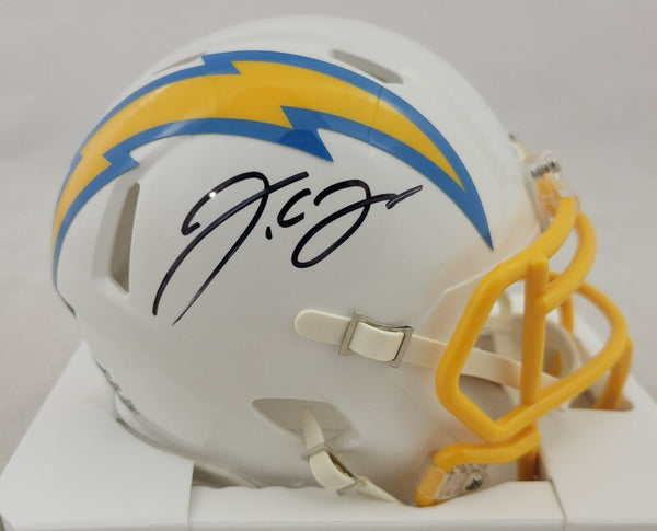 JC JACKSON SIGNED LOS ANGELES CHARGERS SPEED SPEED MINI HELMET JSA