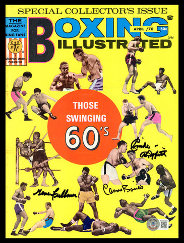 Fullmer, Basilia & Griffith Autographed Boxing Illustrated Magazine Beckett