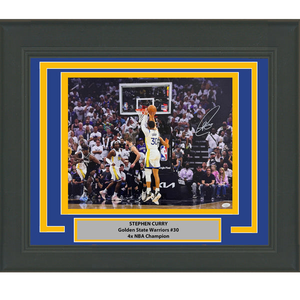 Framed Autographed/Signed Stephen Steph Curry Warriors 16x20 Photo JSA COA #2