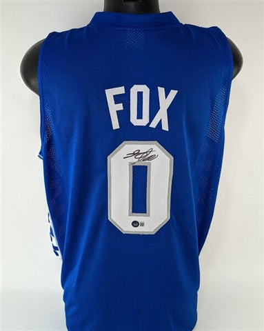 De'Aaron Fox Signed Kentucky Wildcats Jersey (Beckett) Sacramento Kings P.G.