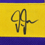 Framed Autographed/Signed Justin Jefferson 35x39 Color Rush Jersey JSA COA