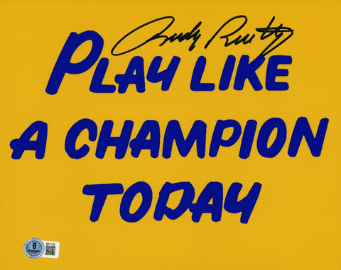 RUDY RUETTIGER AUTOGRAPHED SIGNED 8X10 PHOTO NOTRE DAME BECKETT QR 244037