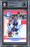 Rangers John Vanbiesbrouck Authentic Signed 1990 Pro Set #209 Card BAS Slabbed