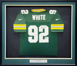 Packers Reggie White Autographed Framed Green Reebok Jersey Beckett #AB08885