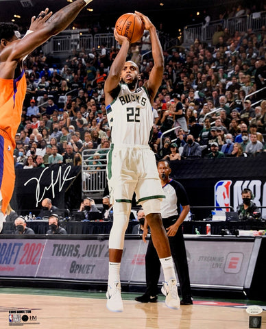 Milw Bucks 2021 NBA Champ KHRIS MIDDLETON Signed 16x20 Photo #1 AUTO JSA