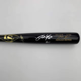 Autographed/Signed Christian Yelich "Yeli" Black Louisville Slugger Bat JSA COA