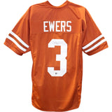 Quinn Ewers Autographed/Signed College Style Sz XL Orange Jersey Beckett 47629