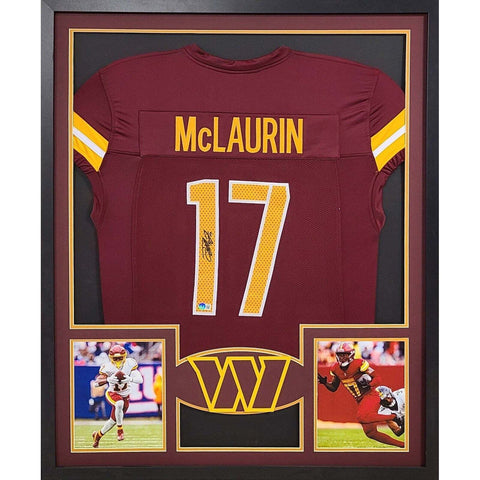 Terry McLaurin Autographed Signed Framed Commanders Jersey BECKETT
