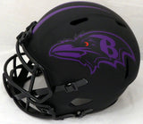 PATRICK QUEEN AUTOGRAPHED ECLIPSE BLACK RAVENS SPEED MINI HELMET BECKETT 185830