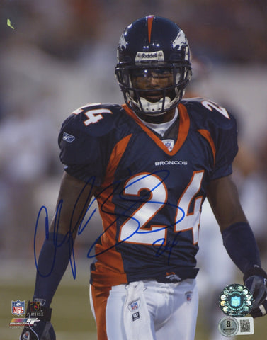 Broncos Champ Bailey 24 Authentic Signed 8x10 Vertical Photo BAS #BU64133