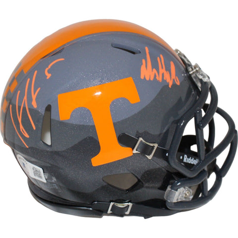 Jalin Hyatt Hendon Hooker Signed Tennessee Volunteers Smoky Mini BAS 43054