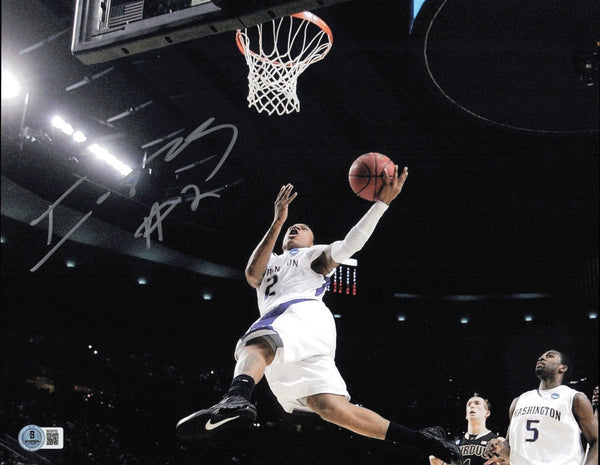 Isaiah Thomas Autographed 11x14 Photo Washington Huskies Beckett BAS QR #SB30702