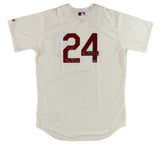 Evan Gattis Signed Game Issue Atlanta Braves Cream Jersey - Game Issued Insc