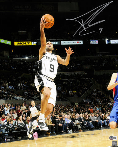 TONY PARKER AUTOGRAPHED 16X20 PHOTO SAN ANTONIO SPURS BECKETT BAS WITNESS 222825