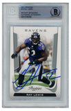 Ray Lewis Autographed/Signed 2011 Prestige #16 Trading Card Beckett 52502