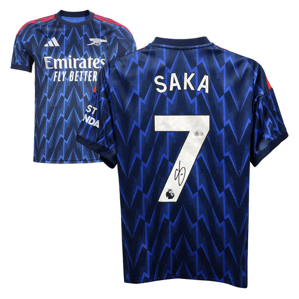 Bukayo Saka Signed Arsenal Away Soccer Jersey #7 with Beckett COA