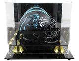 Panthers Ja'Tavion Sanders Signed Eclipse Speed Mini Helmet W/ Case BAS Witness