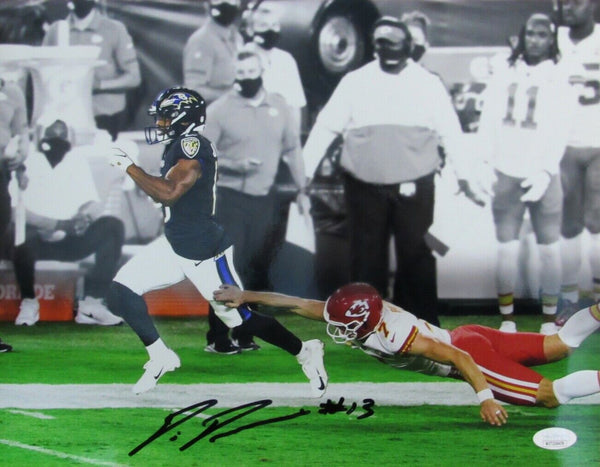 Devin Duvernay Baltimore Ravens Signed/Autographed 11x14 Photo JSA 158216