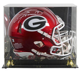 Georgia Hines Ward Signed Flash Full Size Speed Proline Helmet W/ Case BAS Wit