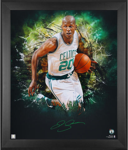 Ray Allen Boston Celtics Framed Autographed 20 " x 24" In Focus Photograph