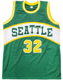 SEATTLE SUPERSONICS DOWNTOWN FRED BROWN AUTOGRAPHED GREEN JERSEY MCS HOLO 200289
