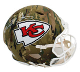 Patrick Mahomes & Tyreek Hill Signed Kansas City Chiefs Speed Auth Camo Helmet