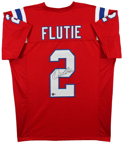 Doug Flutie Authentic Signed Red Pro Style Jersey Autographed BAS Witnessed
