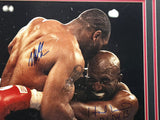 Mike Tyson & Evander Holyfield Autographed Framed 16x20 Photo (Damaged) JSA WPP5
