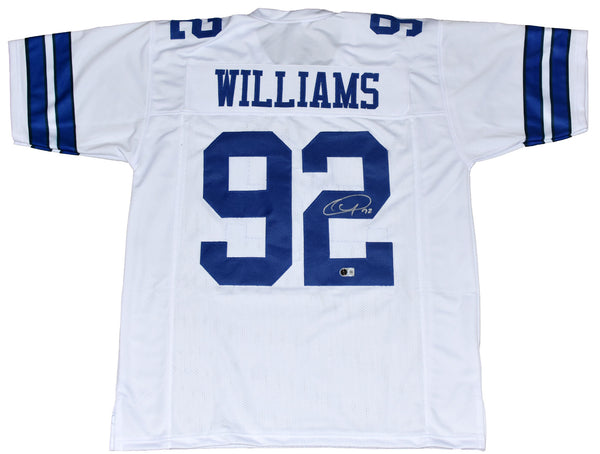 QUINNEN WILLIAMS AUTOGRAPHED DALLAS COWBOYS #92 WHITE JERSEY BECKETT