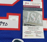 Dave Bing Signed Detroit Piston Photo Jersey Inscribed H.O.F 1990 (JSA COA)