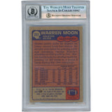Warren Moon Autographed 1985 Topps #251 HOF Slabbed Trading Card Beckett 50624